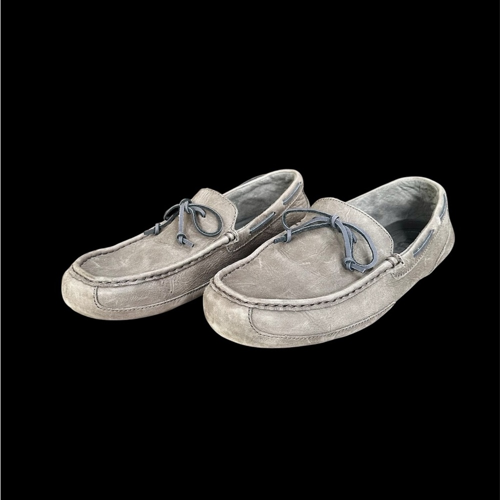 Men’s UGG Australia Chester Metal Gray Leather Casual Loafer size 13